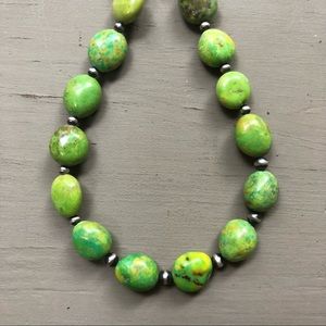 Nevada Emerald Valley Bright Green Turquoise Necklace